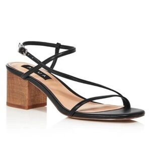 NIB, NWT AQUA AMY BLOCK HEEL STRAPPY SLINGBACK SANDALS, FLOOR SAMPLE, 8